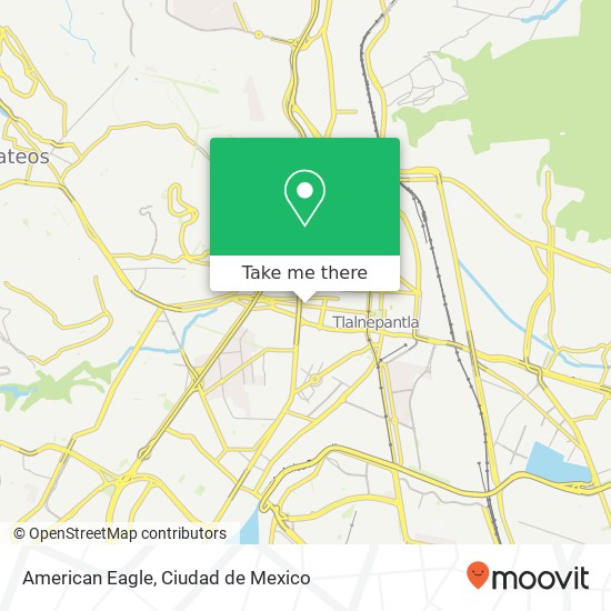 American Eagle, Avenida Sor Juana Inés de la Cruz 280 Tlanepantla de Baz Centro 54000 Tlalnepantla de Baz, México map