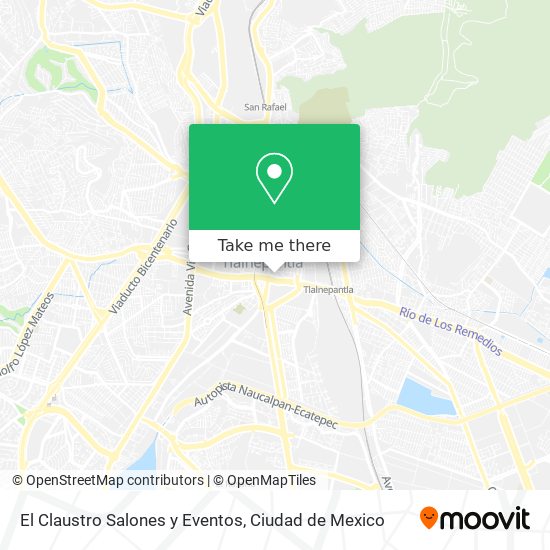 El Claustro Salones y Eventos map