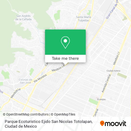 Mapa de Parque Ecoturístico Ejido San Nicolas Totolapan