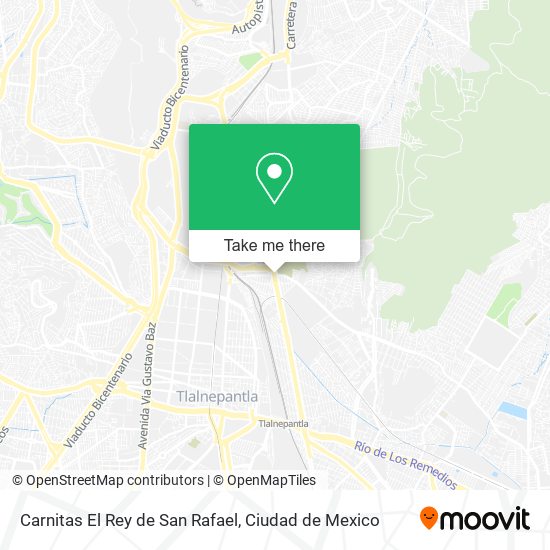 Carnitas El Rey de San Rafael map