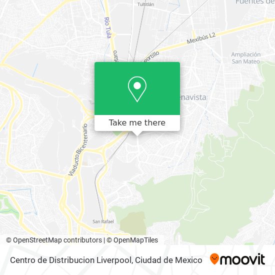 Centro de Distribucion Liverpool map