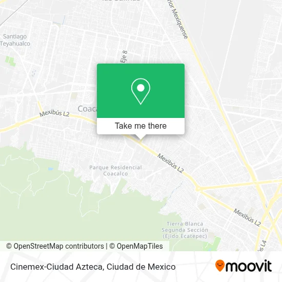 Cinemex-Ciudad Azteca map
