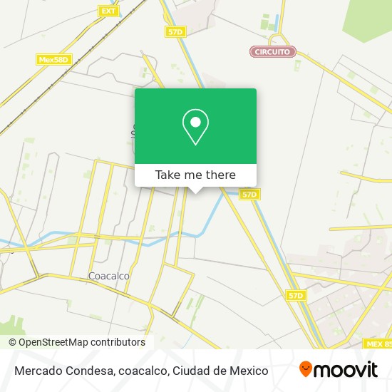 Mercado Condesa, coacalco map
