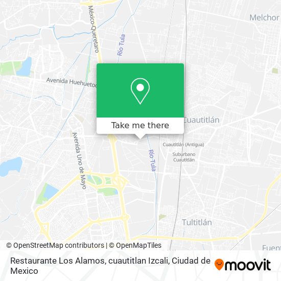 How to get to Restaurante Los Alamos, cuautitlan Izcali in Tepotzotlán by  Bus or Train?