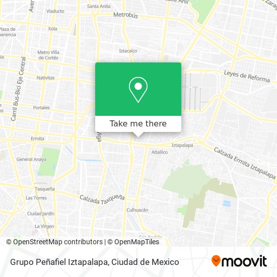 Grupo Peñafiel Iztapalapa map