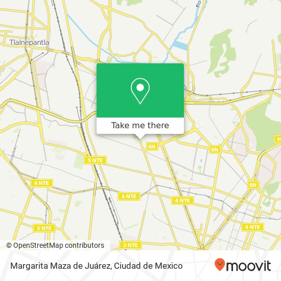 Mapa de Margarita Maza de Juárez