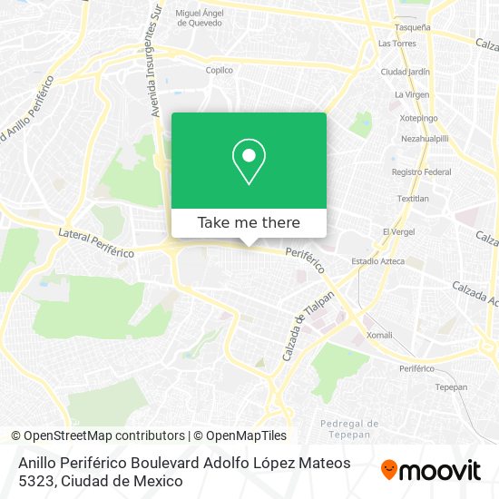 Mapa de Anillo Periférico Boulevard Adolfo López Mateos 5323