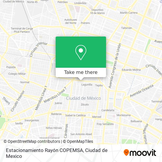 Estacionamiento Rayón COPEMSA map