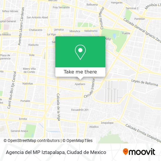 Agencia del MP Iztapalapa map