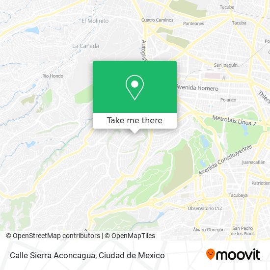 Calle Sierra Aconcagua map