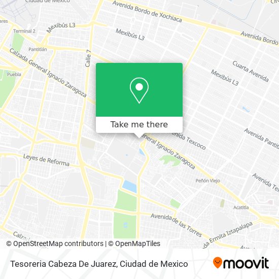Tesoreria Cabeza De Juarez map