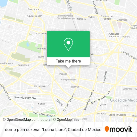 Mapa de domo plan sexenal "Lucha Libre"