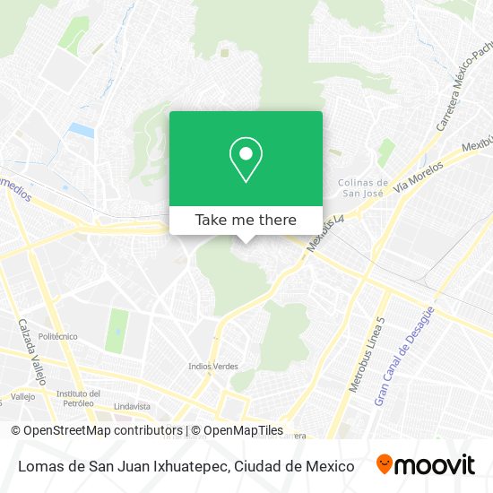 Mapa de Lomas de San Juan Ixhuatepec
