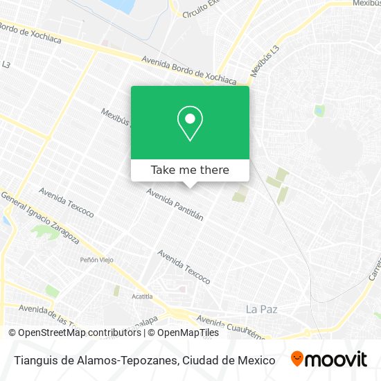 Mapa de Tianguis de Alamos-Tepozanes