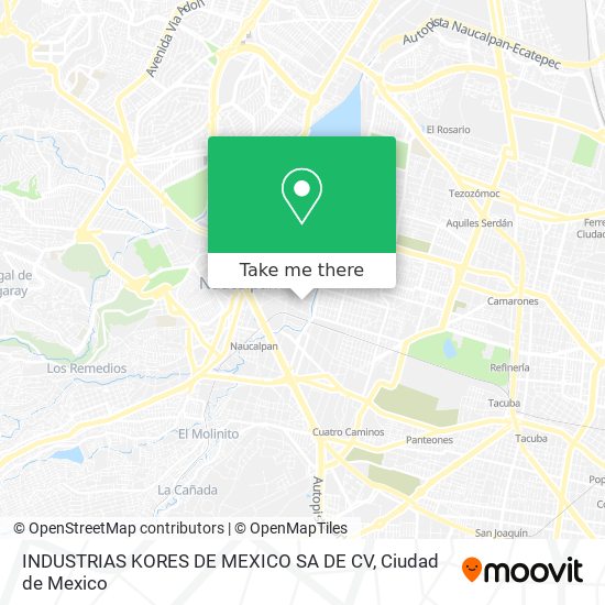 INDUSTRIAS KORES DE MEXICO SA DE CV map