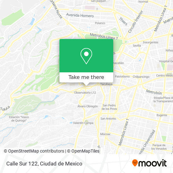 Calle Sur 122 map