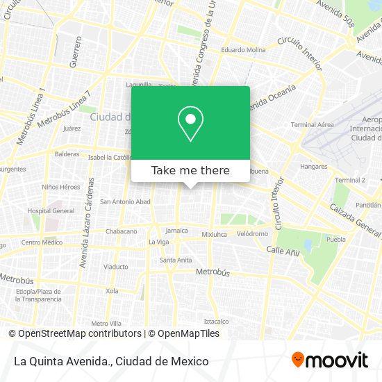 La Quinta Avenida. map