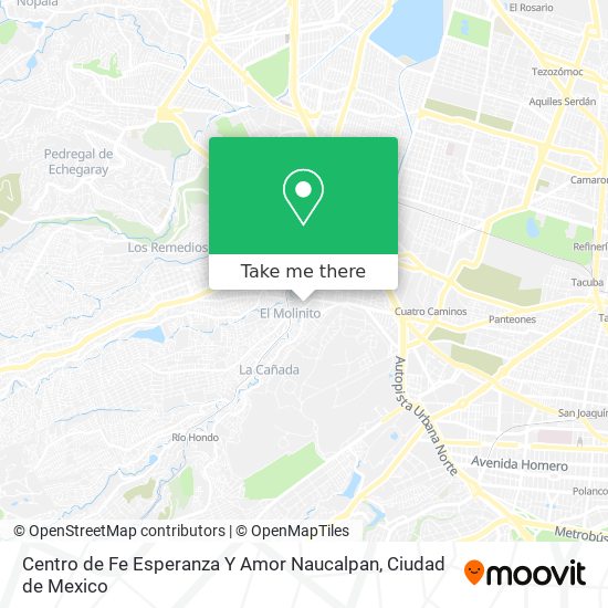 Centro de Fe Esperanza Y Amor Naucalpan map