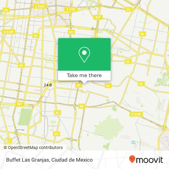 Buffet Las Granjas map