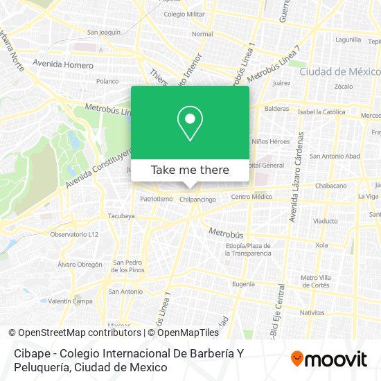 Mapa de Cibape - Colegio Internacional De Barbería Y Peluquería