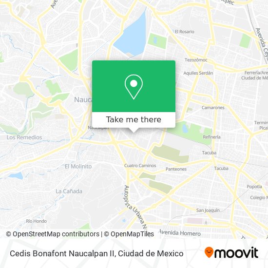 Mapa de Cedis Bonafont Naucalpan II