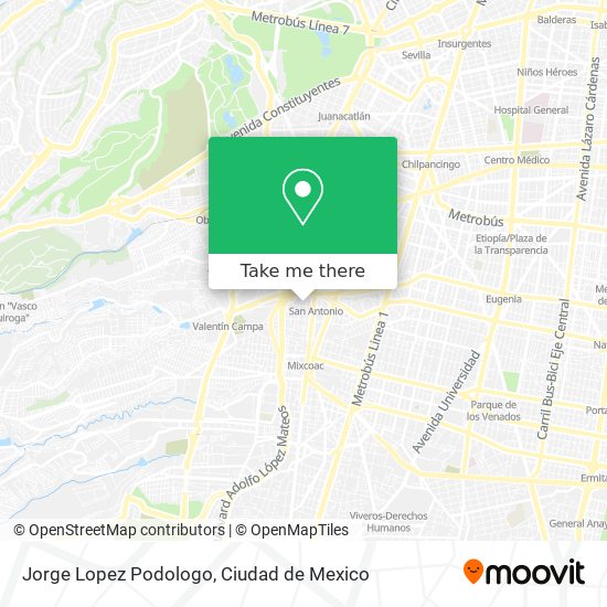 Jorge Lopez Podologo map