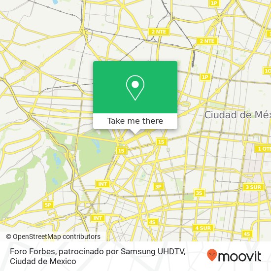 Foro Forbes, patrocinado por Samsung UHDTV map
