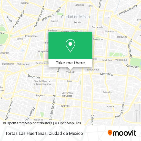 Mapa de Tortas Las Huerfanas