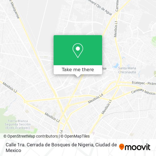 Calle 1ra. Cerrada de Bosques de Nigeria map