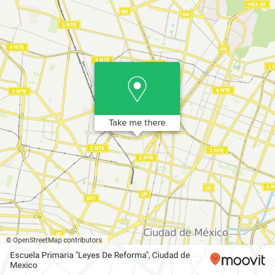 Mapa de Escuela Primaria "Leyes De Reforma"