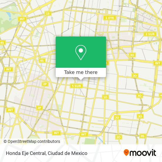 Mapa de Honda Eje Central
