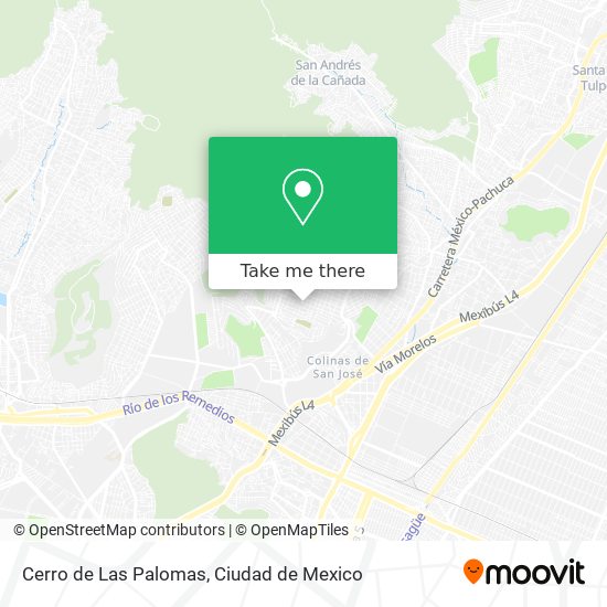 Cerro de Las Palomas map