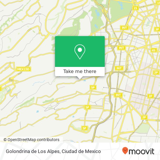 Golondrina de Los Alpes map