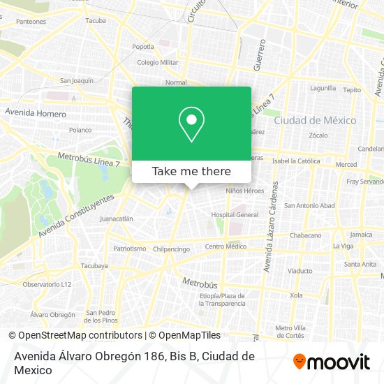 Avenida Álvaro Obregón 186, Bis B map