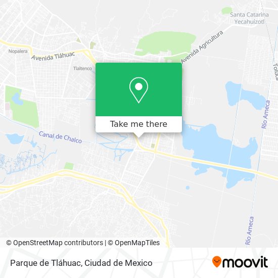 Parque de Tláhuac map