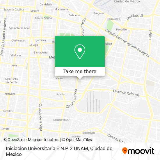 Iniciación Universitaria E.N.P. 2 UNAM map
