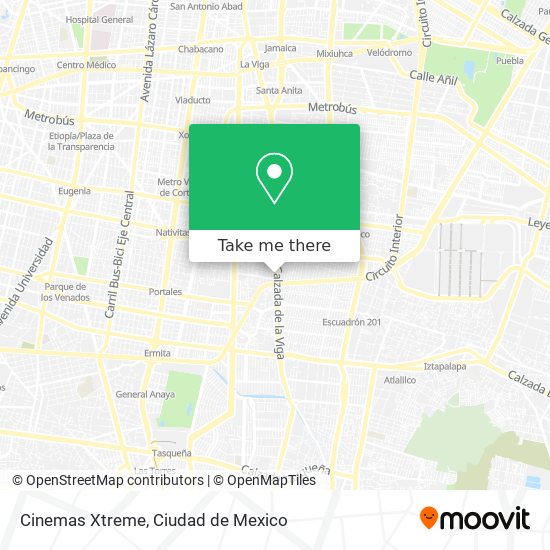 Mapa de Cinemas Xtreme