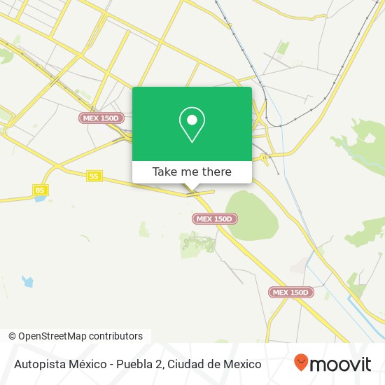 Mapa de Autopista México - Puebla 2