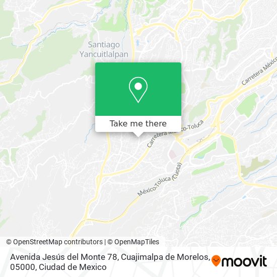 Avenida Jesús del Monte 78, Cuajimalpa de Morelos, 05000 map