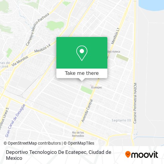 Mapa de Deportivo Tecnologico De Ecatepec