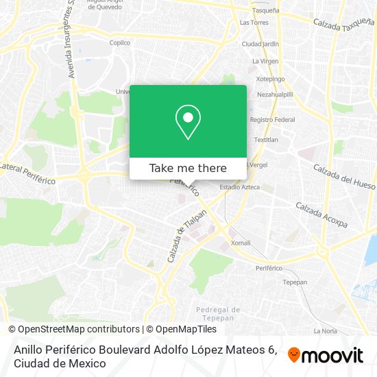 Mapa de Anillo Periférico Boulevard Adolfo López Mateos 6