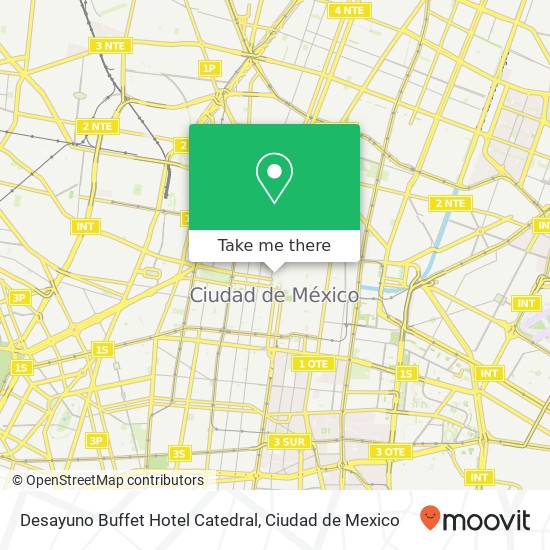 Mapa de Desayuno Buffet Hotel Catedral