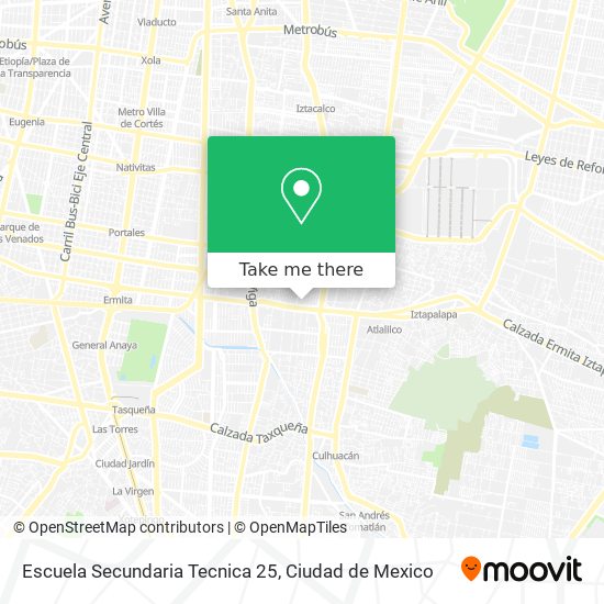 Escuela Secundaria Tecnica 25 map