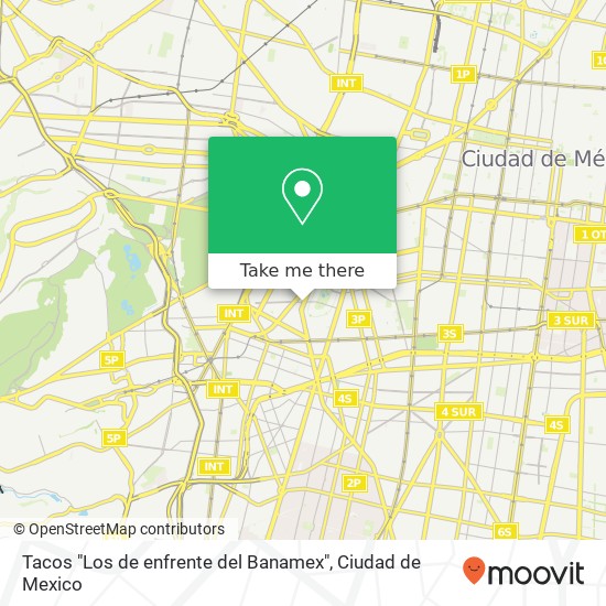 Tacos "Los de enfrente del Banamex" map