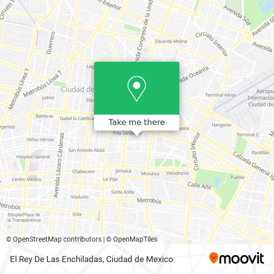 El Rey De Las Enchiladas map