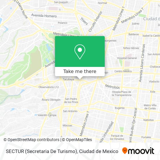 SECTUR (Secretaria De Turismo) map