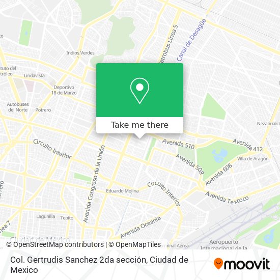Mapa de Col. Gertrudis Sanchez 2da sección