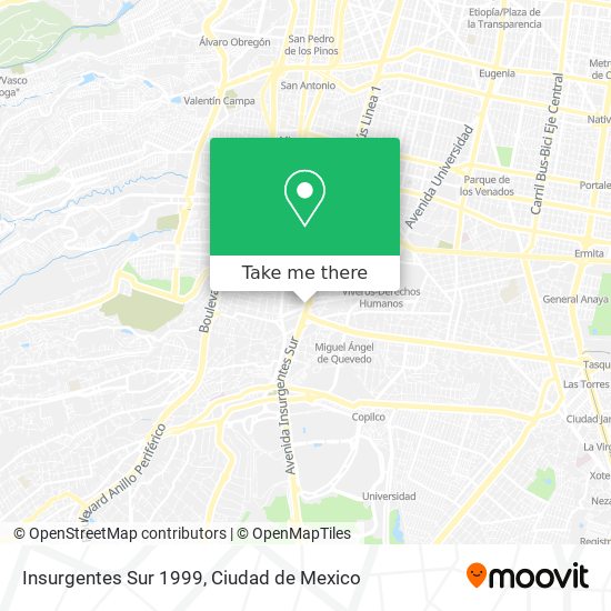 Mapa de Insurgentes Sur 1999