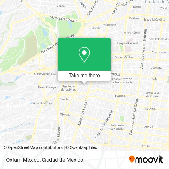 Mapa de Oxfam México