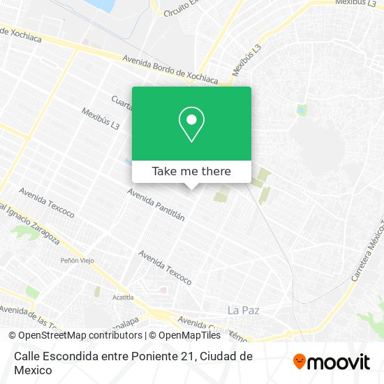 Calle Escondida entre Poniente 21 map
